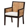Kirkland's Home Dining Chairs-Abaca And Mahogany Dining Chair With Arms