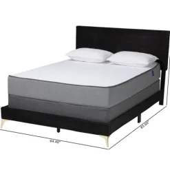 Kirkland's Home Beds & Headboards-Abba Velvet Ribbed Queen Bed Frame