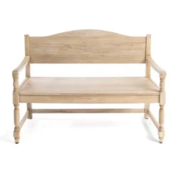 Kirkland's Home Benches & Ottomans-Abby Whitewashed Wood Bench