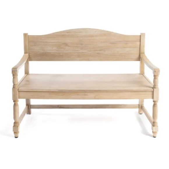 Kirkland's Home Benches & Ottomans-Abby Whitewashed Wood Bench