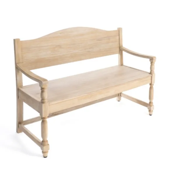 Kirkland's Home Benches & Ottomans-Abby Whitewashed Wood Bench