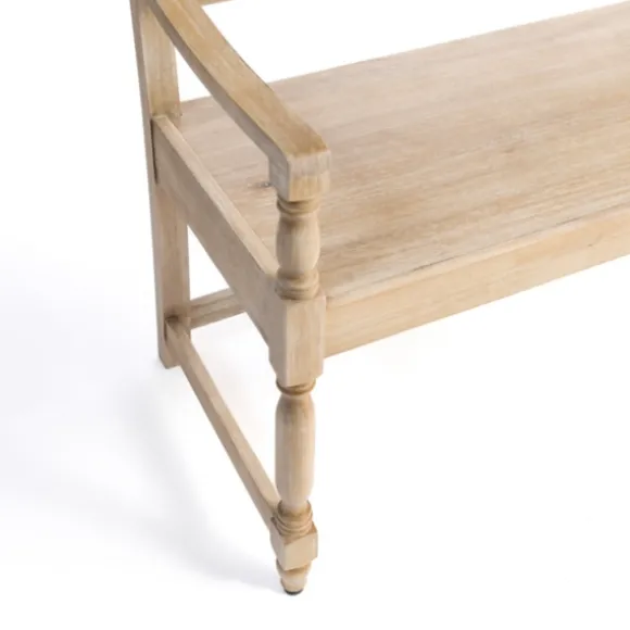 Kirkland's Home Benches & Ottomans-Abby Whitewashed Wood Bench