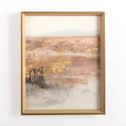 Kirkland's Home Framed Art-Abstract Desert With Gold Foil Framed Art Print