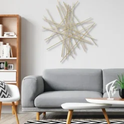 Kirkland's Home Wall Plaques-Abstract Metal Bar Wall Plaque