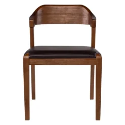 Kirkland's Home Dining Chairs-Acacia Wood And Faux Leather Dining Chair