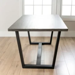 Kirkland's Home Dining Tables-Acacia Wood And Metal Industrial Dining Table