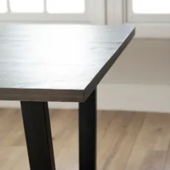 Kirkland's Home Dining Tables-Acacia Wood And Metal Industrial Dining Table