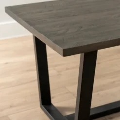 Kirkland's Home Dining Tables-Acacia Wood And Metal Industrial Dining Table