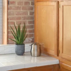 Kirkland's Home Arrangements & Greenery-Agave Arrangement In Gray Decorative Pot