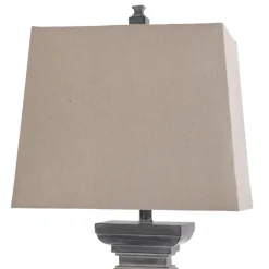 Kirkland's Home Table Lamps-Aged Black Candlestick Base Table Lamp, 33 In.