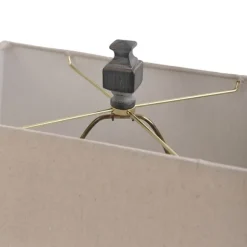 Kirkland's Home Table Lamps-Aged Black Candlestick Base Table Lamp, 33 In.