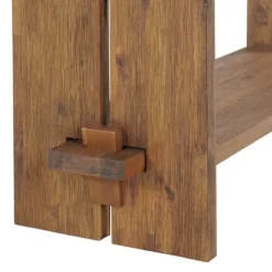 Kirkland's Home Benches & Ottomans-Aged Brown Acacia Wood Board Bench