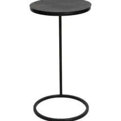 Kirkland's Home Accent & End Tables-Aged Metal Frame Slab Top Accent Table