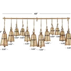 Kirkland's Home Decorative Accents-Aged Triangle Bells Wall Plaque