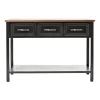 Kirkland's Home Console Tables-Ainsly Distressed Oak Top Console Table