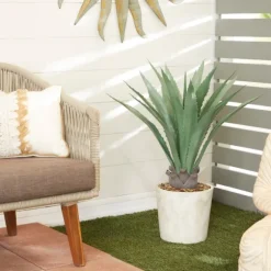 Kirkland's Home Arrangements & Greenery-Aloe Barbadensis In Pebble Planter