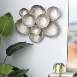 Kirkland's Home Wall Plaques-Aluminum Clustered Bowls Wall Plaque