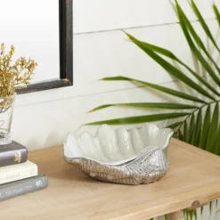 Kirkland's Home Decorative Bowls & Jars-Aluminum Seashell Bowl