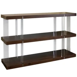 Kirkland's Home Console Tables-Amari Chestnut Acrylic Console Table