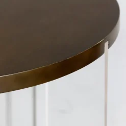 Kirkland's Home Accent & End Tables-Amari Chestnut Acrylic Side Table