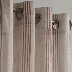 Kirkland's Home Curtains & Drapes-Amber Stripe Single Curtain Panel, 84 In.