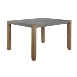 Kirkland's Home Dining Tables-Amber Wood Faux Concrete Top Dining Table