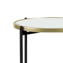 Kirkland's Home Accent & End Tables-Anastasia Mirrored Metal Accent Tables, Set Of 3