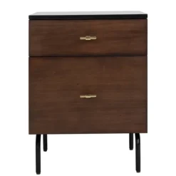 Kirkland's Home Nightstands-And Black 2-Drawer Nightstand