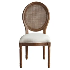 Kirkland's Home Dining Chairs-And Brown Cane Oval Back Dining Chair