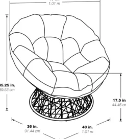 Kirkland's Home Accent Chairs-And Brown Woven Papasan Chair