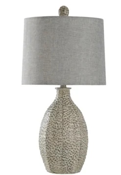 Kirkland's Home Table Lamps-And Cream Textured Table Lamp