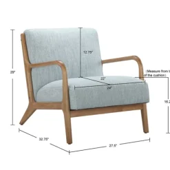 Kirkland's Home Accent Chairs-And Elm Wood Mid-Century Modern Armchair