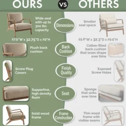 Kirkland's Home Accent Chairs-And Elm Wood Mid-Century Modern Armchair