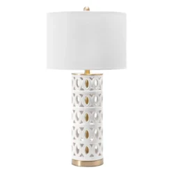 Kirkland's Home Table Lamps-And Gold Cut-Out Ovals Table Lamp