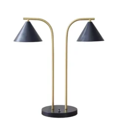 Kirkland's Home Table Lamps-And Gold Double Shade Table Lamp