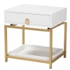 Kirkland's Home Nightstands-And Gold 1-Drawer Nightstand