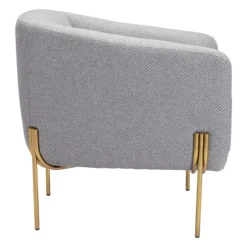 Kirkland's Home Accent Chairs-And Gold Rounded Back Accent Chair
