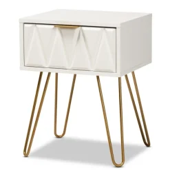 Kirkland's Home Accent & End Tables-And Gold Single Drawer Accent Table