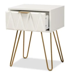 Kirkland's Home Accent & End Tables-And Gold Single Drawer Accent Table