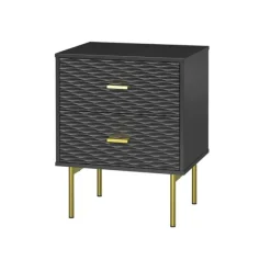 Kirkland's Home Nightstands-And Gold Wave Nightstand