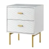 Kirkland's Home Nightstands-And Gold Wave Nightstand