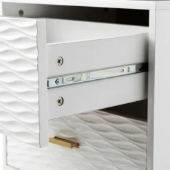 Kirkland's Home Nightstands-And Gold Wave Nightstand