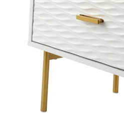 Kirkland's Home Nightstands-And Gold Wave Nightstand