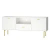 Kirkland's Home Tv Stands & Media Consoles-And Gold Wave Tv Stand