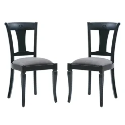 Kirkland's Home Dining Chairs-And Gray Linen Dining Chairs, Set Of 2
