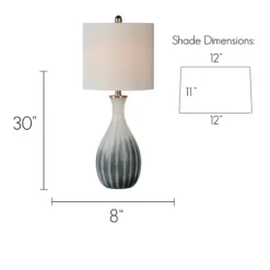 Kirkland's Home Table Lamps-And Gray Textured Table Lamps, Set Of 2