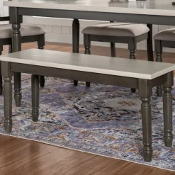 Kirkland's Home Dining Chairs-And Gray Wood Two Tone Dining Bench