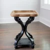 Kirkland's Home Accent & End Tables-And Natural Corina Scalloped Accent Table