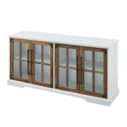 Kirkland's Home Tv Stands & Media Consoles-And Rustic Oak Glass Door Tv Stand