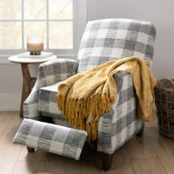 Kirkland's Home Accent Chairs-And White Buffalo Check Recliner